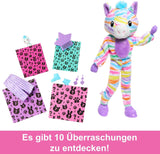 Barbie Cutie Reveal Doll and Accessories, Rainbow Zebra Plush Outfit och 10 färgskiftande överraskningar, Color Dream Range, HRK39
