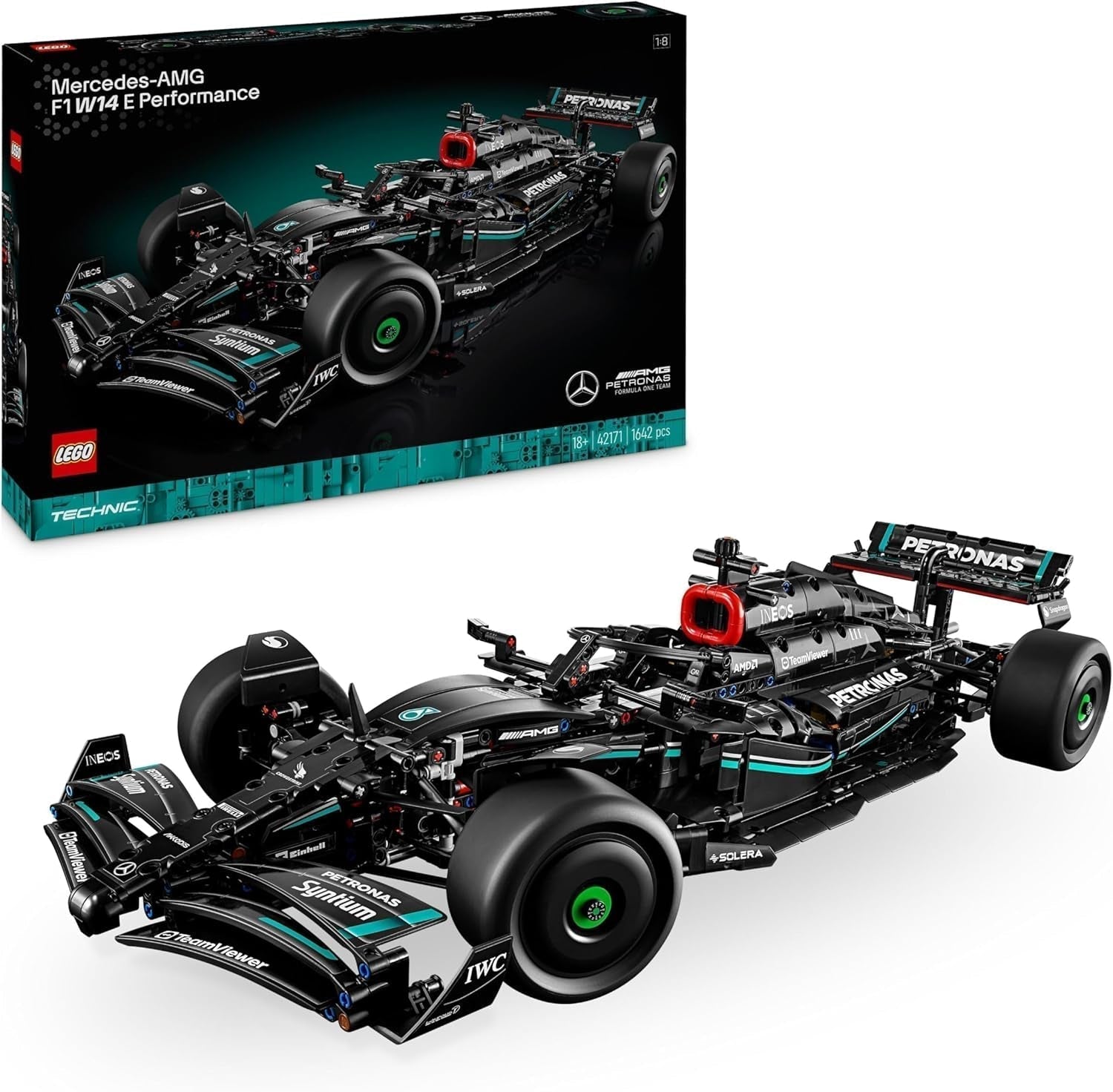LEGO Technic Mercedes-Amg F1 W14 E Performance Set för vuxna, skalenlig racerbil, samlarföremål för hem eller kontor, Formel 1-presenter för män, kvinnor 42171 Byggsatser Besuche den LEGO-Store Autoturism