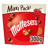 Malteser, chokladbollar med krispigt och lätt centrum, luftigt, chokladsnack, 1 förpackning (1 x 300g)