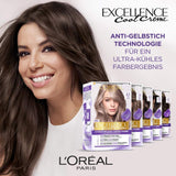 L'Oréal Paris Permanent hårfärgning med ultra coolt färgresultat, 100 % täckning av grått hår, satt med färg, schampo och vårdkräm, Excellence Cool Creme, nr 7.11 Ultra cool medium blond (blond) Naty Shop hårfärgning