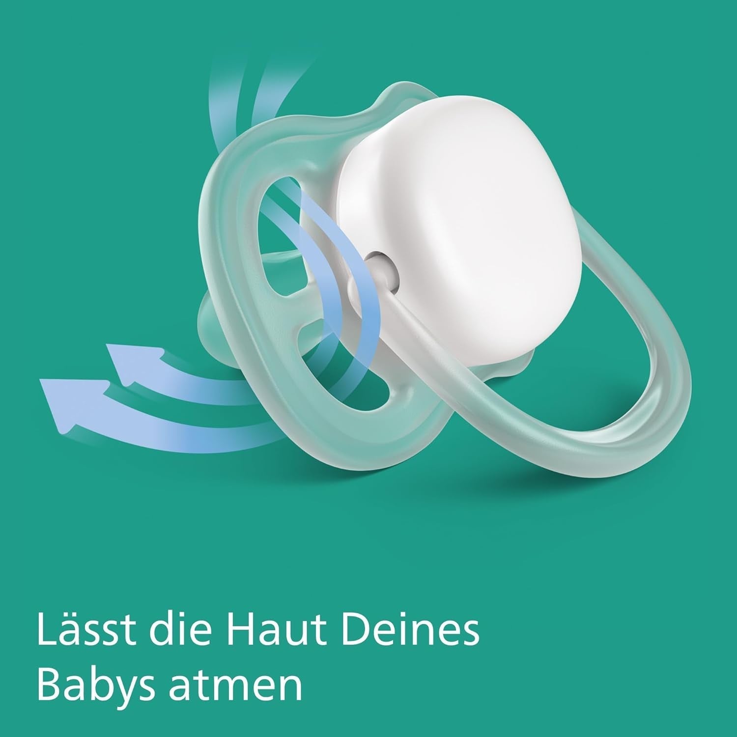 Philips AVENT ultraluftnappar - paket med 4 BPA-fria, andningsbara nappar för bebisar mellan 0 och 6 månader, inklusive bärväska och sterilisering, färg sol/regnbåge (modell SCF085/65)