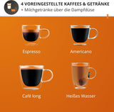 Krups Precision manuell espressomaskin med portafilter och kvarn, barista kaffemaskin med intuitiv kontrollpanel, förinfusionsinställningar, espressomaskin med ångmunstycke, snabb uppvärmning, XP801T10