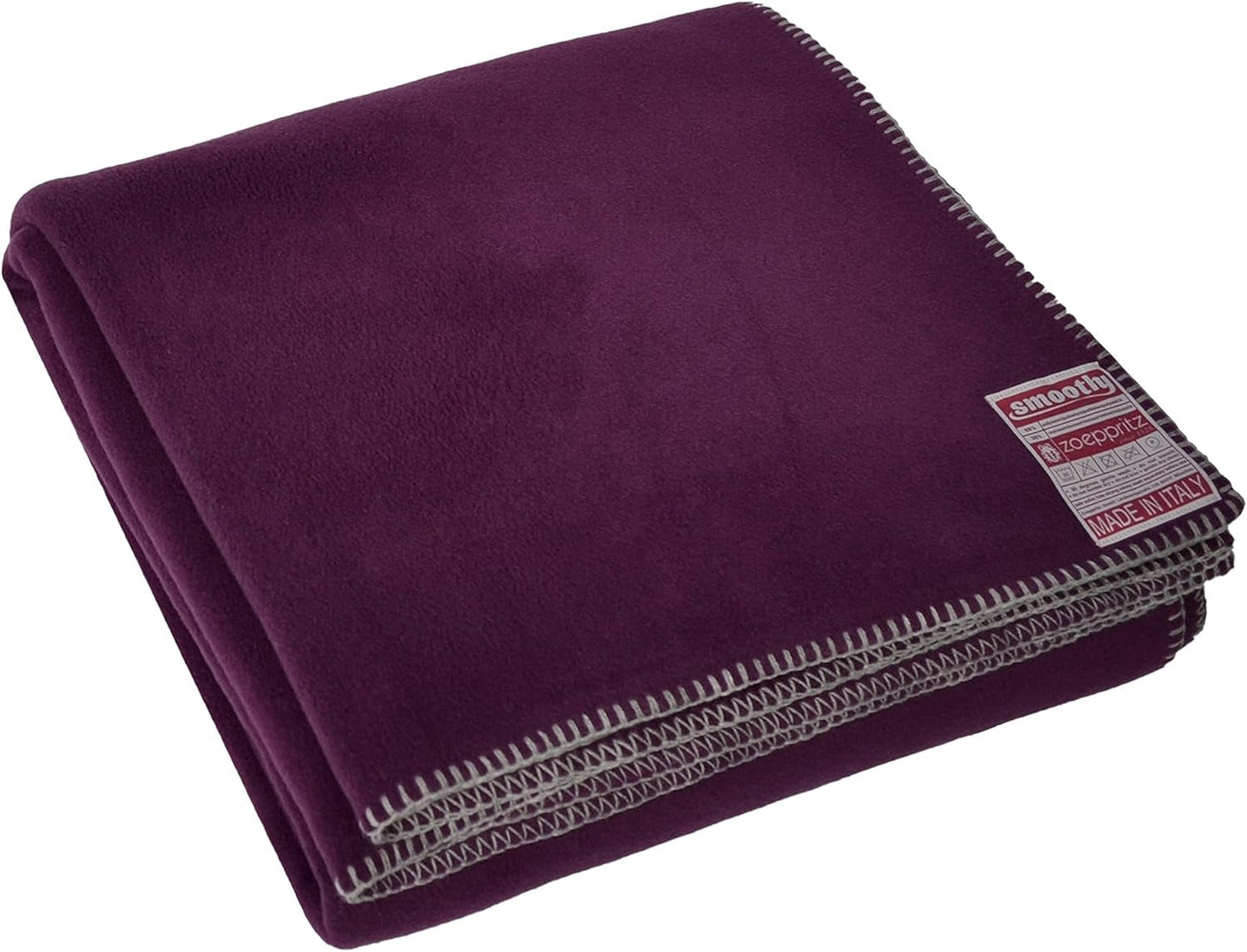Zoepritz sedan 1828 Smoothy fleecefilt - Fluffig bekväm polarfleecefilt - Vegansk - 140X190Cm - 010 Off-White, 010 Offwhite Zoepritz Since 1828 485 Dark Orchid 140X190Cm