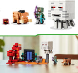 LEGO Minecraft Ambush at the Nether Portal Nether-leksak för barn med stridsscener och legendariska figurer inklusive spökpresent för spelare pojkar och flickor 8 år gamla 21255 Byggset Besuche den LEGO-Store