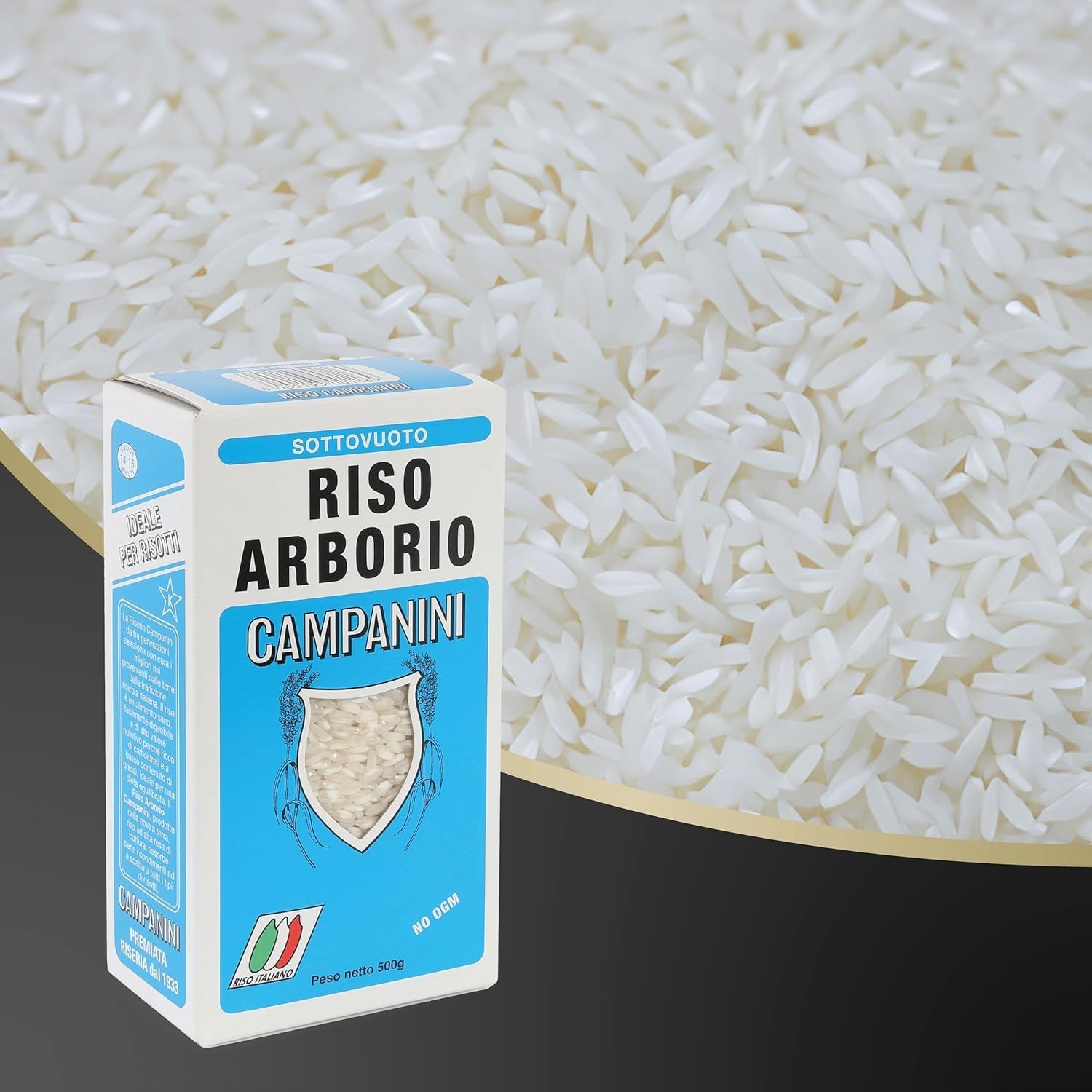 ‎Risera Campanini Risotto Ris 500 g – Italiensk Risotto Ris, Arborio Riso Ris, Krämig Risotto