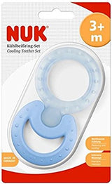 NUK Classic and Cool 2-delad kylare tandring set för massage och kylning 1 set BPA-fri blandade färger