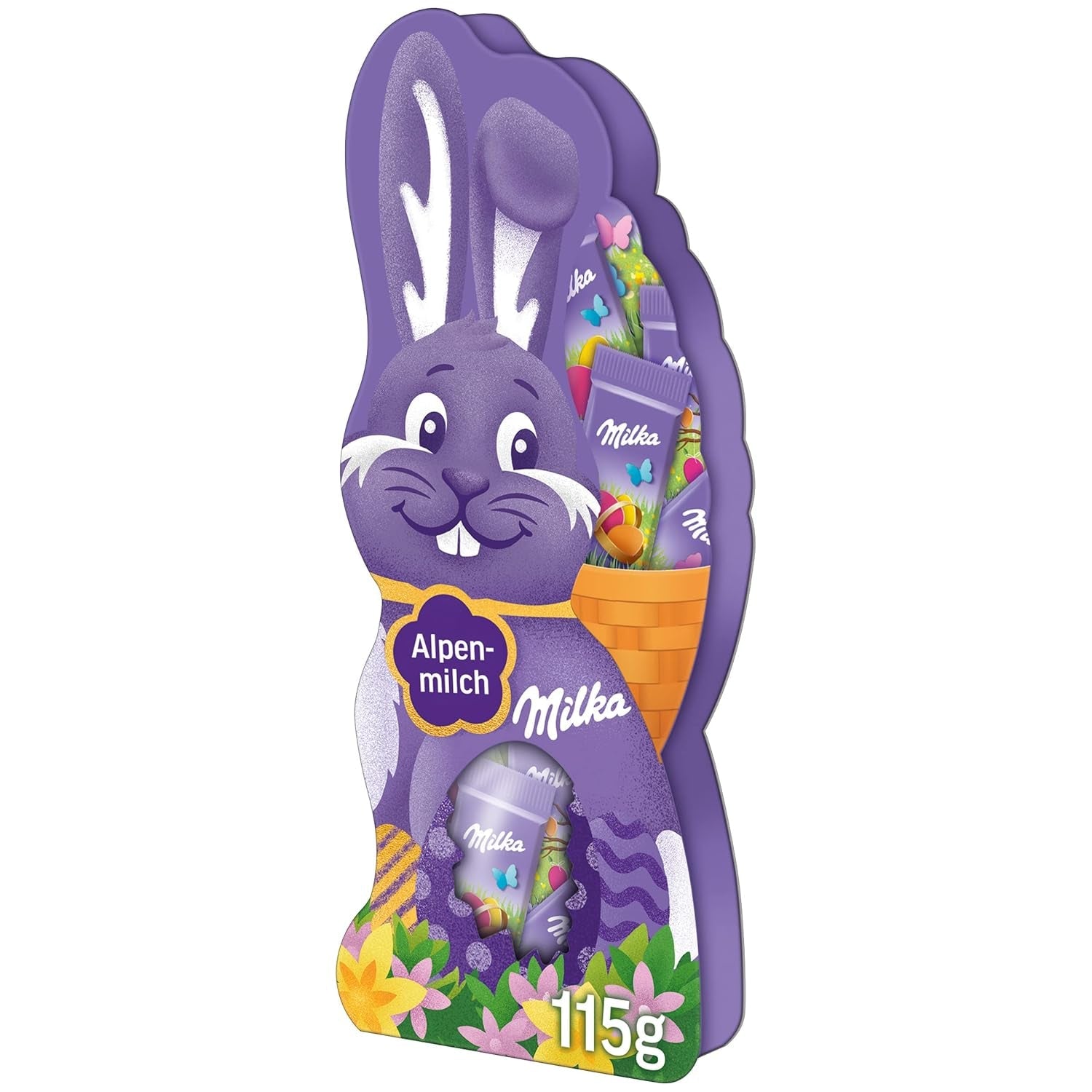 Milka Naps Smiling Bunny - Alpine Milk Easter Chocolate i en härlig presentask - 115g