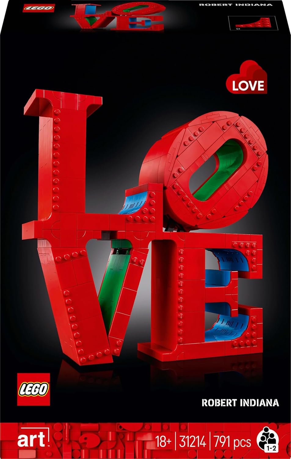 LEGO Art Love Byggset för vuxna Heminredning Alla hjärtans dag och Mors dag Present för kvinnor och män Kreativ aktivitet för konst- och designälskare 31214 Byggset Besuche den LEGO-Store