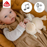 Fehn speldosa baby sömnhjälp får - plyschleksak med fäste - sömnhjälpslåt "Brahms vaggvisa" - barnleksak för resor och hem - musikleksaker för bebisar och barn Bebe Naty Shop Toys