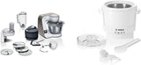 Bosch Series 4 MUM5X720 matberedare, integrerad våg, skål i rostfritt stål 3,9L, mixer 1,25L, 1000W Tillbehör Mat och Amning Bebe Naty Shop Paket med ismaskin Vit Champagne 2 tillbehör