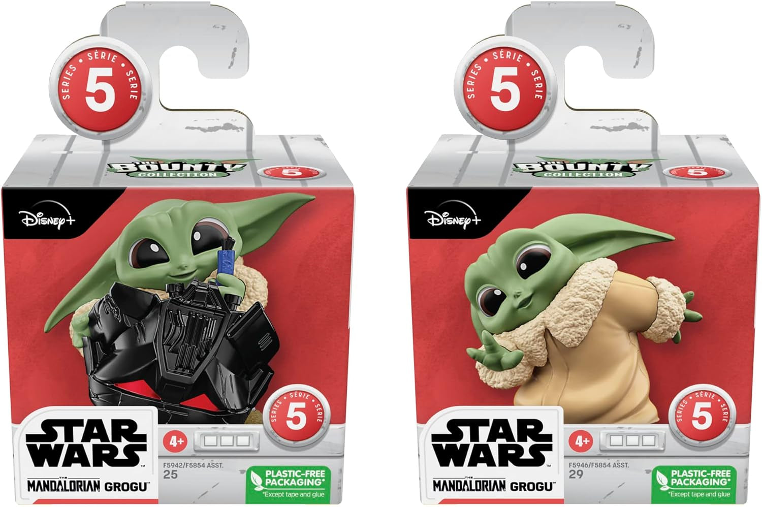 Star Wars Hasbro the Bounty Collection Series 5, Grogu Figures 2-pack, Hjälmspel, Peek-a-Boo-spel, 4+ år gammal leksak, 5,5 cm, Multi, F5941 Actionfigurer Naty Shop