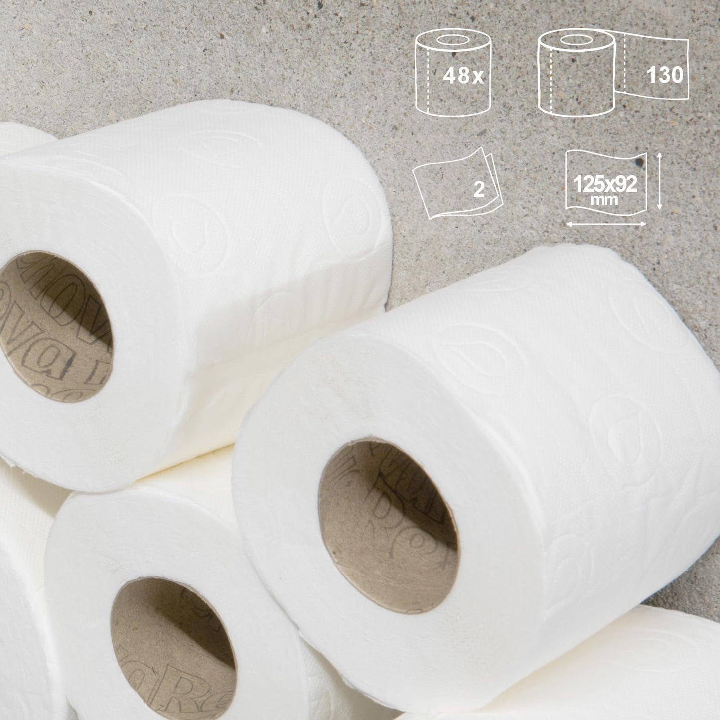 Toalettpapper Renova Super Prom - 48 rullar vita