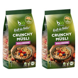 Krispig müsli med bär Biozentrale | 375 g ekologisk müsli | Perfekt för frukost och din kopp takeaway-müsli | Ett alternativ till müslibars