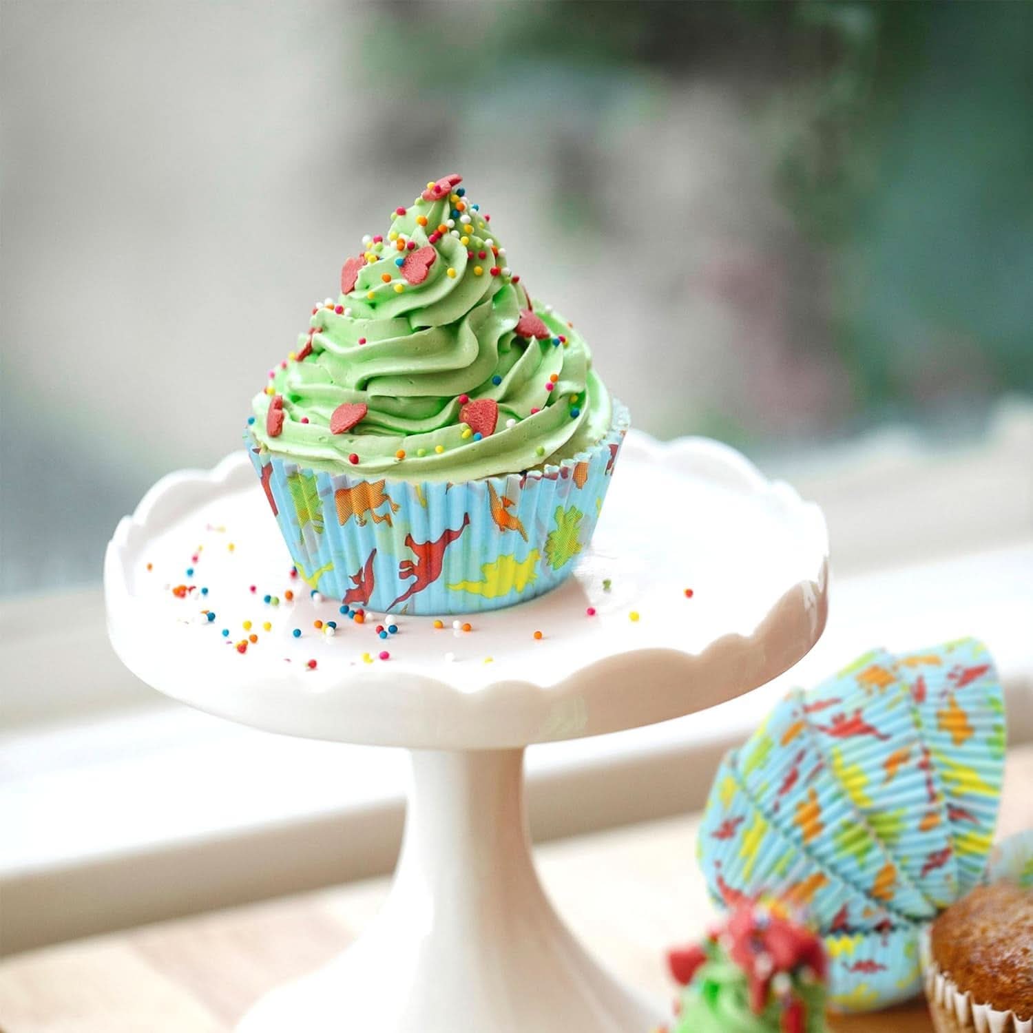 Günthart Dino-set, 55 gram + 50 pappersmuffinsfodral Sprinkles Naty Shop