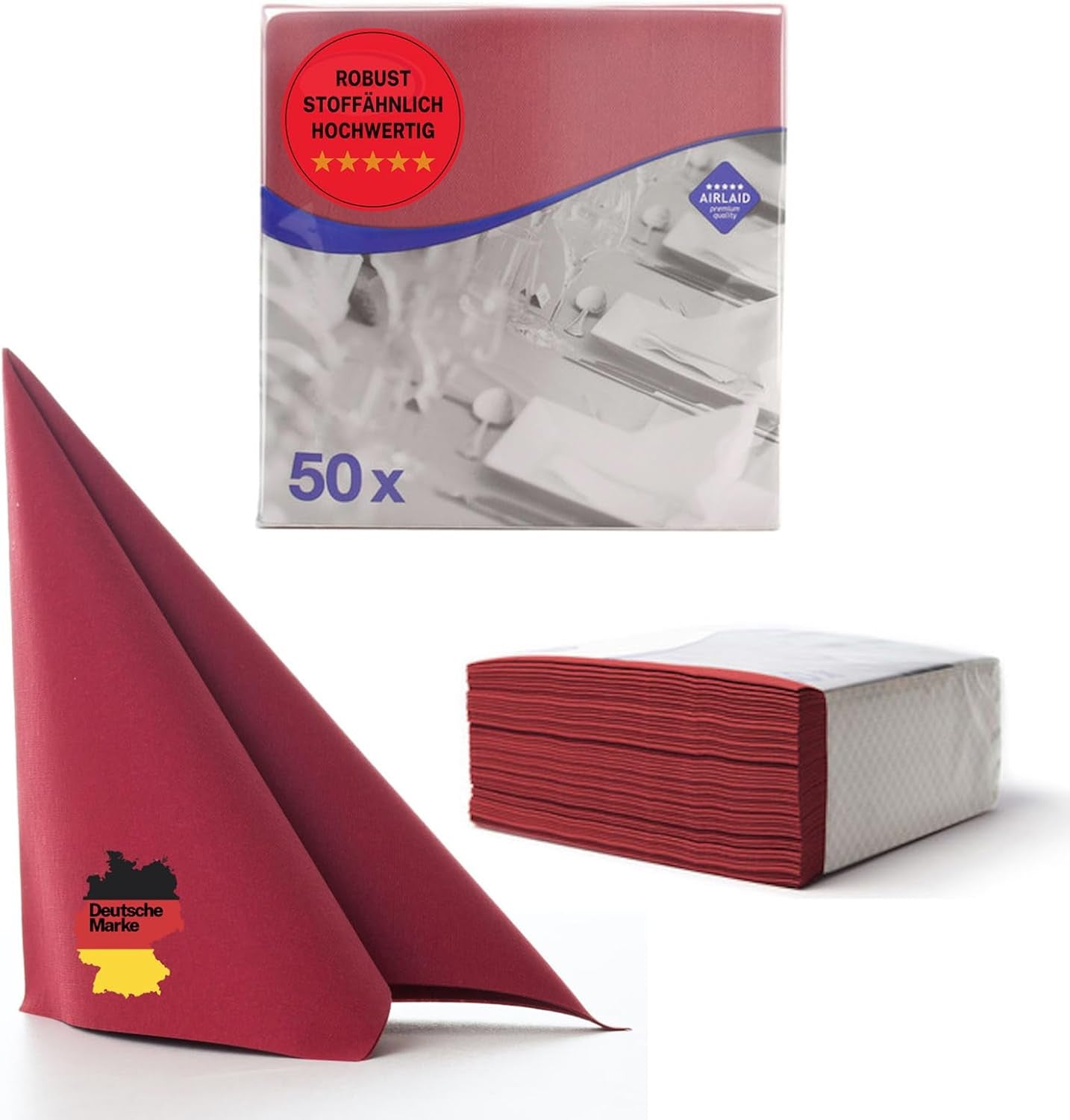 50 Aroba Airlaid servetter Textillook 19 FÄRGER 40X40 Cm 1/4-faldig högkvalitativ textillook Bröllopsservetter för jubileer Hotell Catering Helgdagar Jul Bröllop Rosa