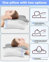 Ortopedisk kudde, sidostödskudde, nackstödskudde, nacksmärkkudde, kudde med memory foam, ergonomisk kudde, för rygg- och magstöd i sidled - fjärilsformade cervikala ortopediska kuddar Naty Shop