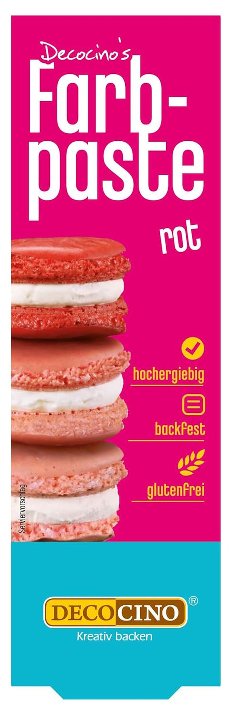 DECOCINO rosa färgpasta - 20 g - Livsmedelsfärg, perfekt för att färga tårtor, fondant och krämer - Fri från azofettsyror och gluten