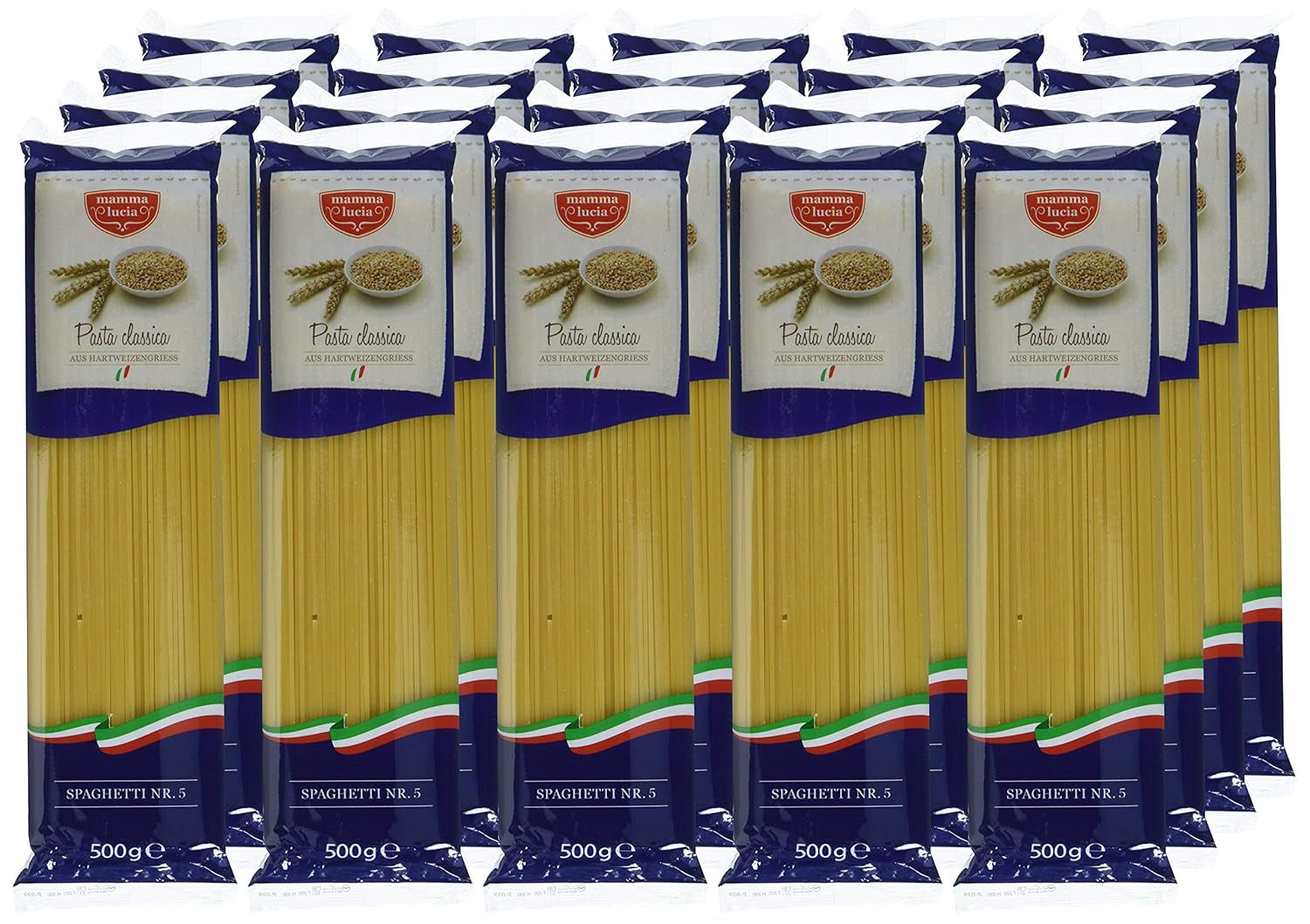 Pasta Spaghetti nr 5, förpackning om 20 st (20 x 500g)