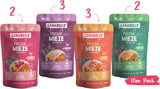 Sanabelle Freshe Mieze - Mixtray | 10 x 100g Mixpack | 4 läckra sorter av kattmat att prova | Ångad våt kattmat, precis som nykokt