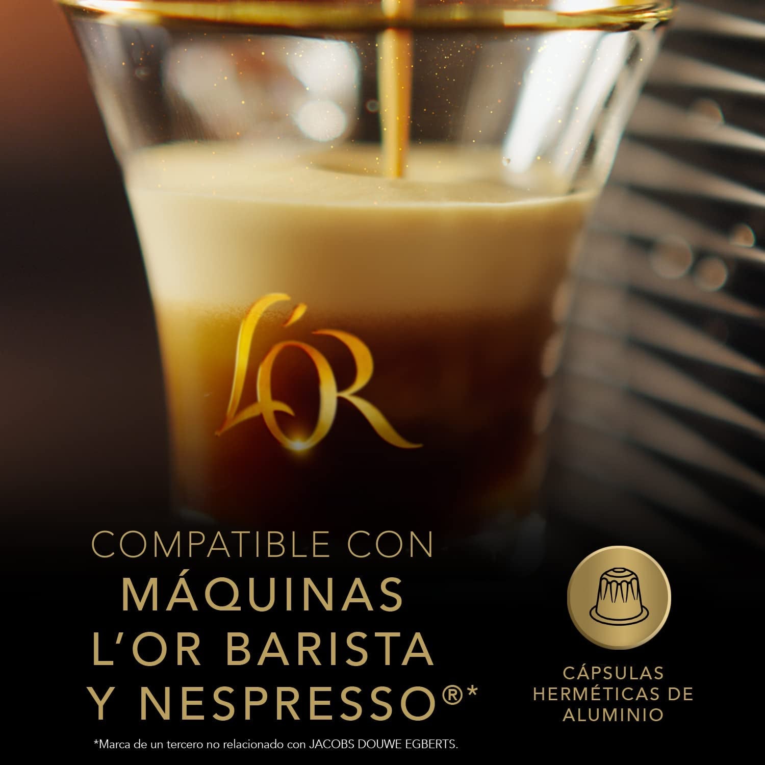 L'OR Espresso Kaffeekapseln Onyx | Intensitet 12 | 200 kompatibla Nespresso-kapslar (R)* - exklusivt för Amazon