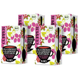 4Er Pack CUPPER Ekologiskt fruktte "Cranberry & Raspberry Infusion", 4X20 icke-vita tepåsar, ekologiskt, rättvis handel