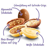 Mix för Milka-ägg - Färgglad mix av fyllda chokladägg till påsk, i fem varianter - 350g
