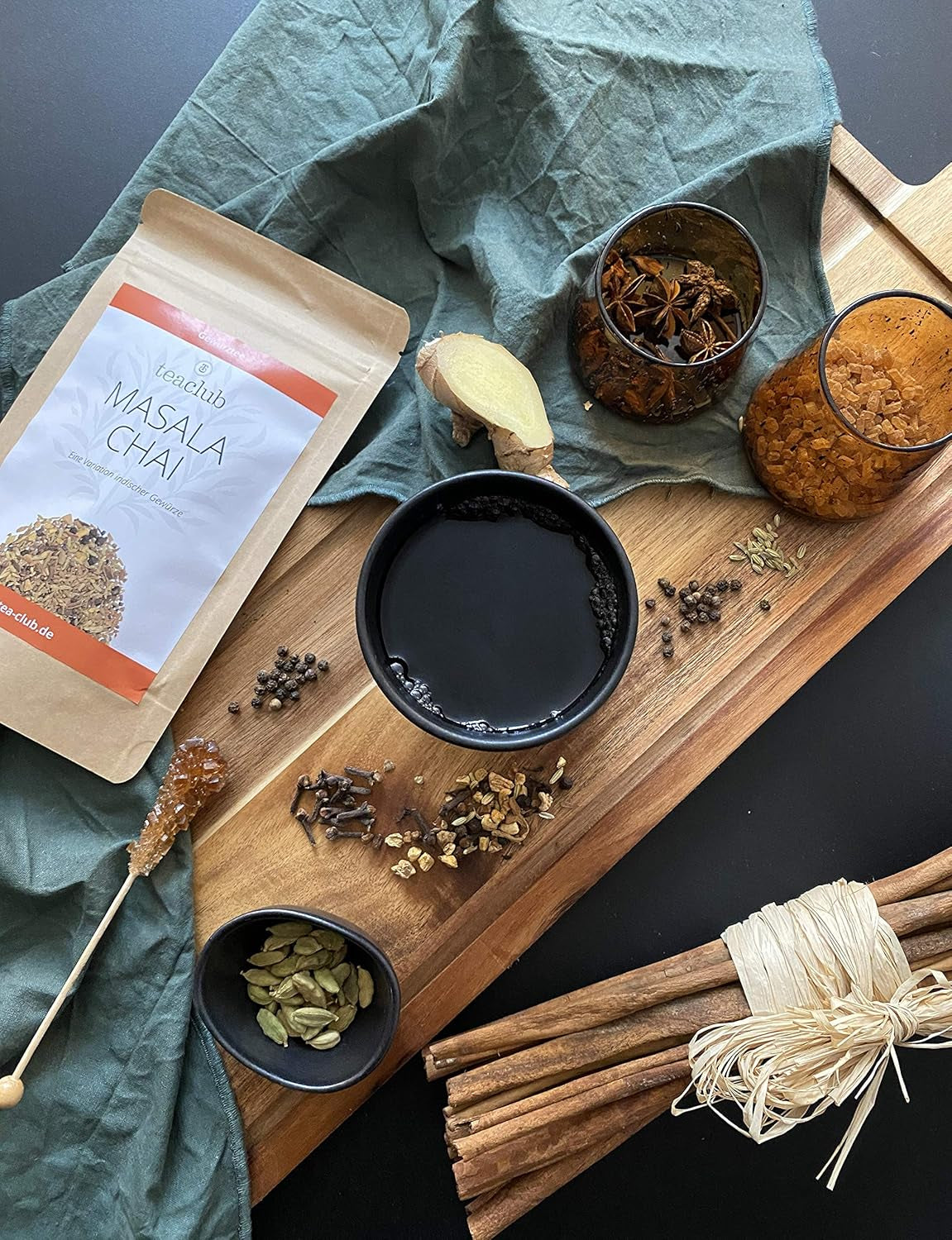 Masala Chai te kryddblandning 100g, indiska kryddor för chai te eller chai latte, 100% naturlig, smaklös, Teaclub Tea