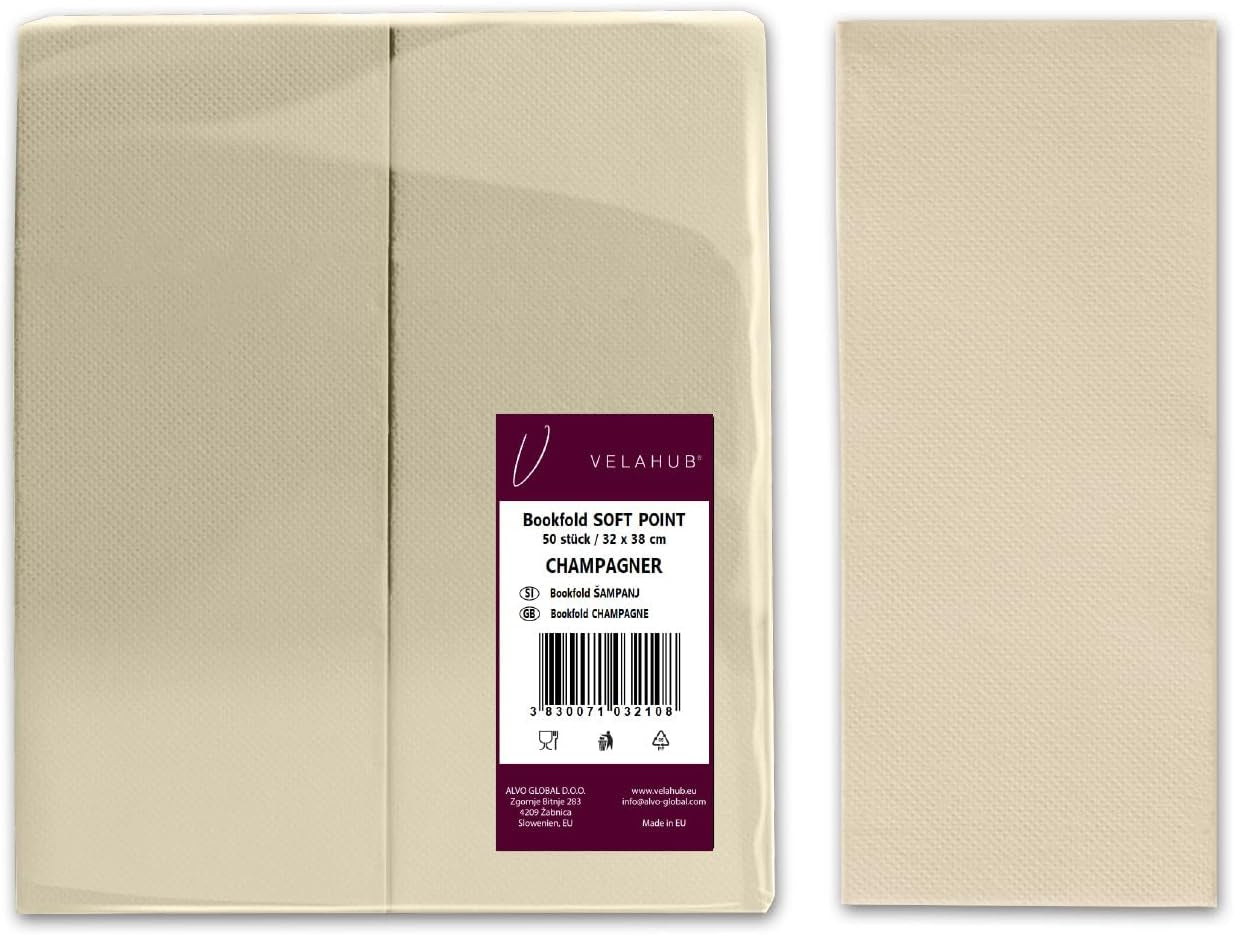 Soft Point 50 vävnader 1/8-vikt högkvalitativ engångsvävnad 32X38 cm Champagne