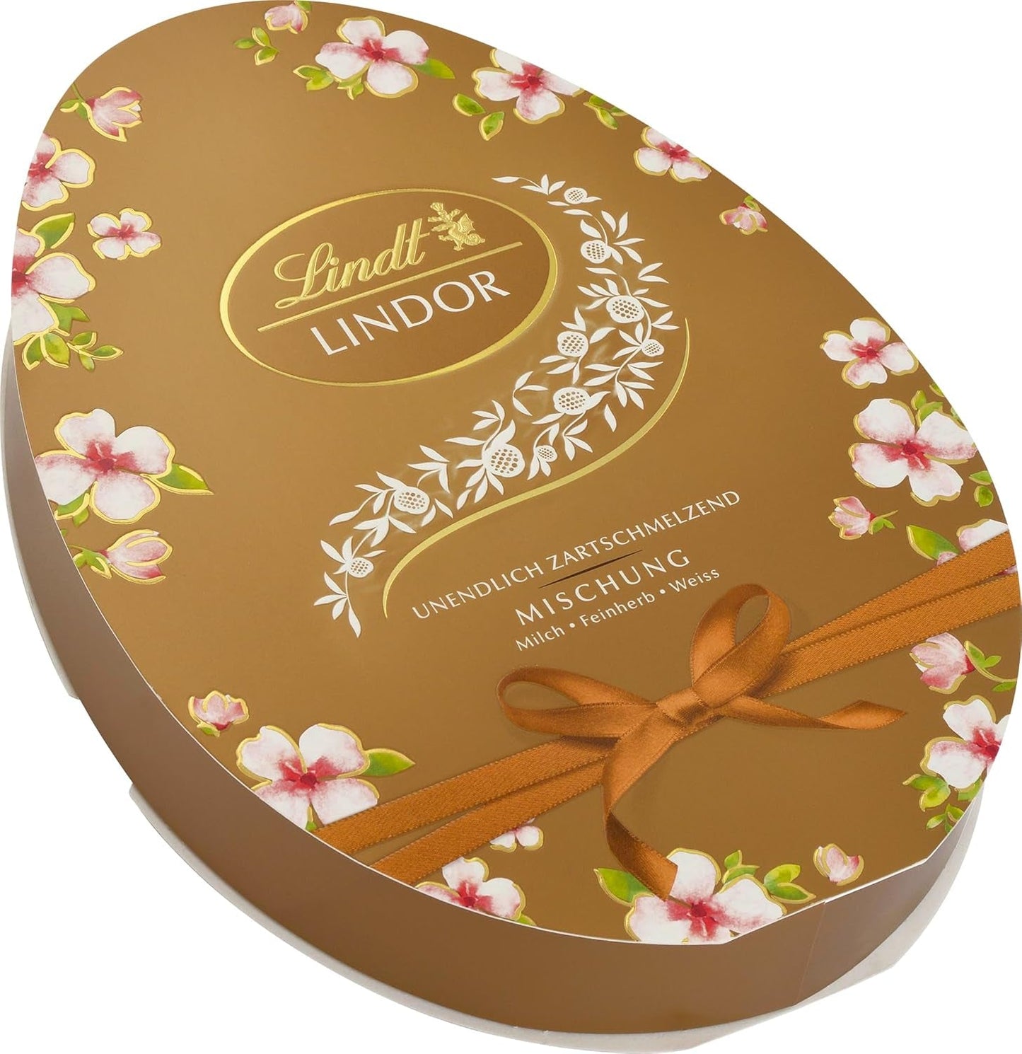 Påskmix Lindt Choklad LINDOR | Kartong 144g | LINDOR-ägg som smälter i munnen i tre varianter: Mjölkchoklad, Mörk choklad, Hasselnöt | Påskchoklad | Gåva av choklad | 1 förpackning