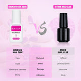 Nageltoppslim, BOLASEN Extra starkt nagellim, 4 st sprucket nagellim, nagellim, extra starkt konstgjord nagellim, nagellim - 4 * 7ml