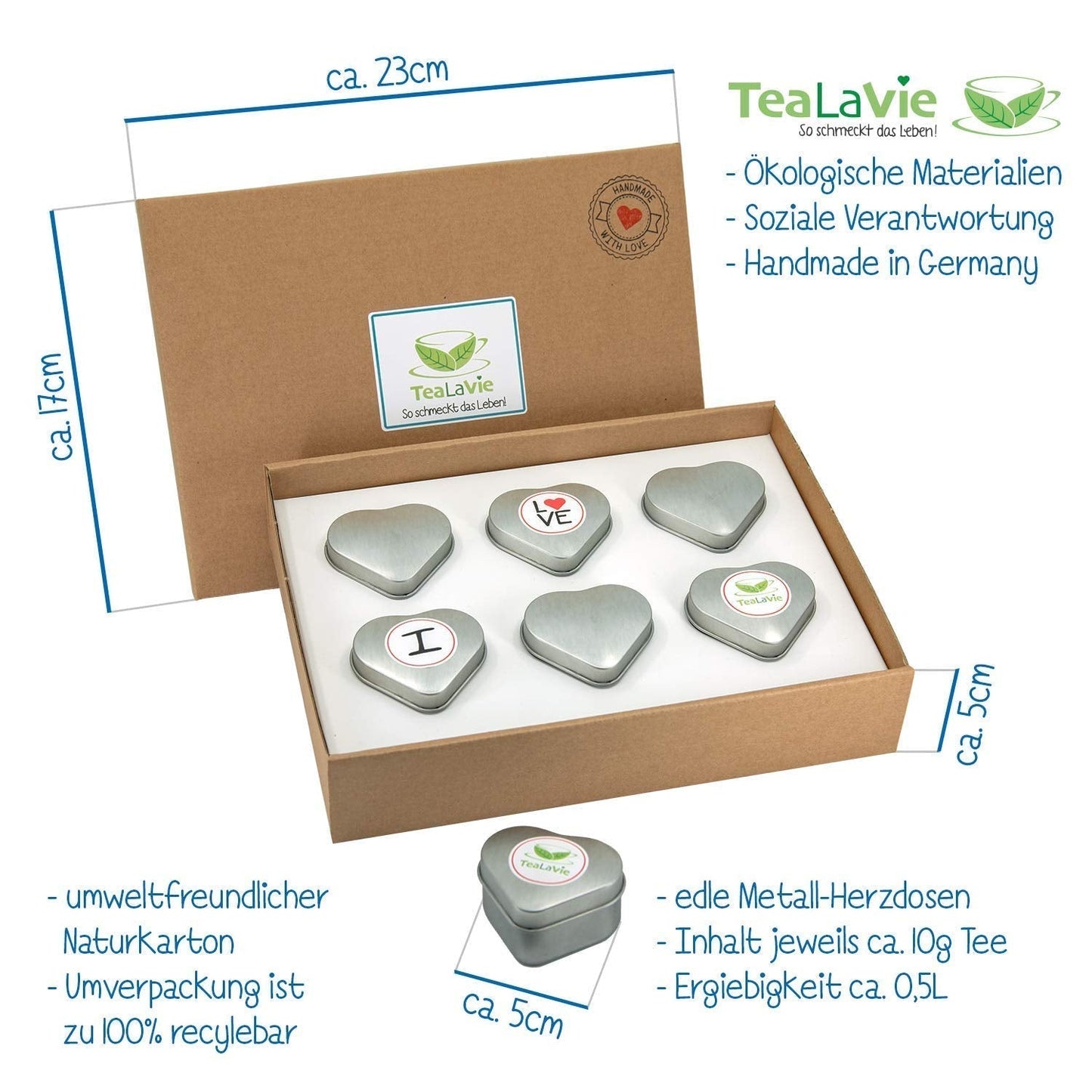 Tealavie presentuppsättning med 6 fruktteer (60g) Provset presentförpackning Tack presentidéer för kvinnliga kollegor Mors dag 2024