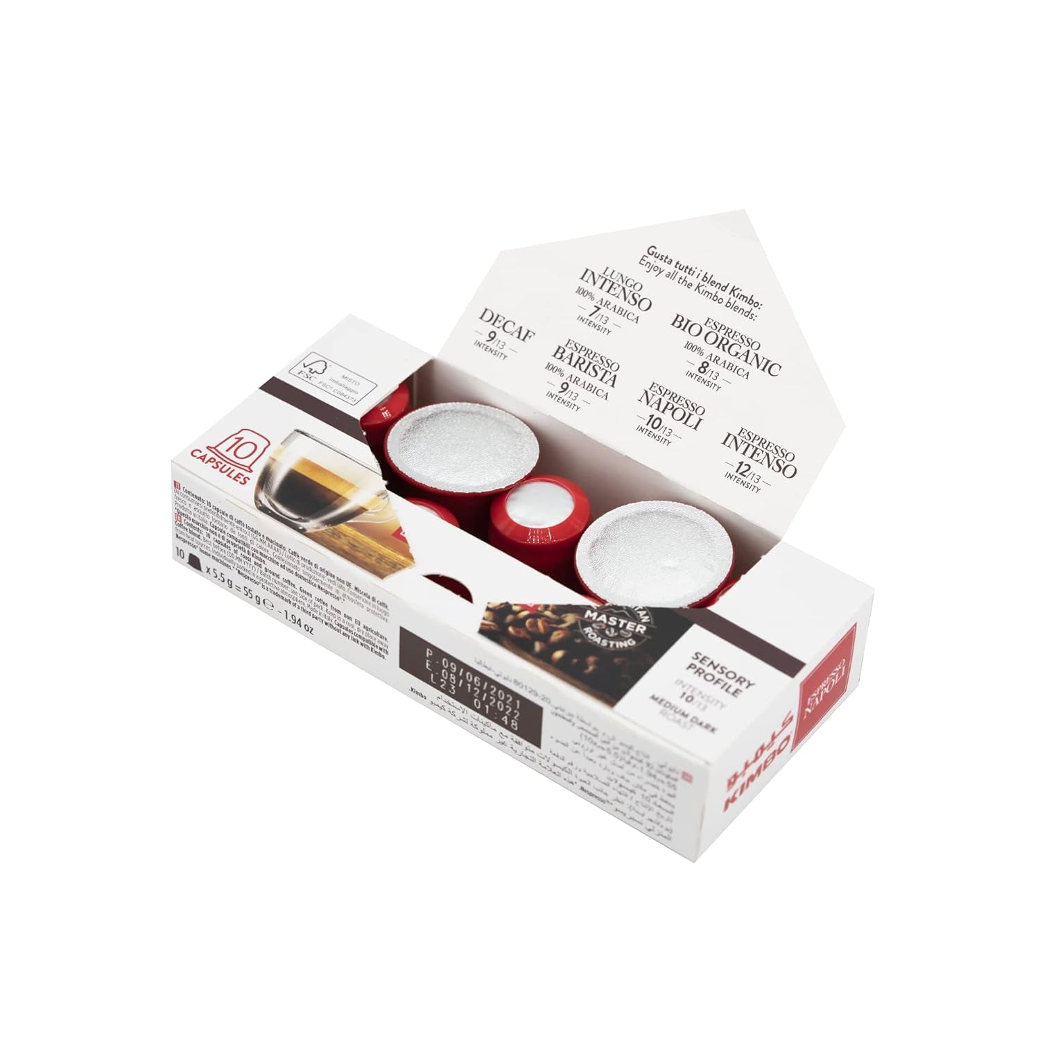 Napoli Kaffeekapseln, kompatibel med Nespresso, 10 Packungen mit 10 Kapseln (insgesamt 100 Kapseln)