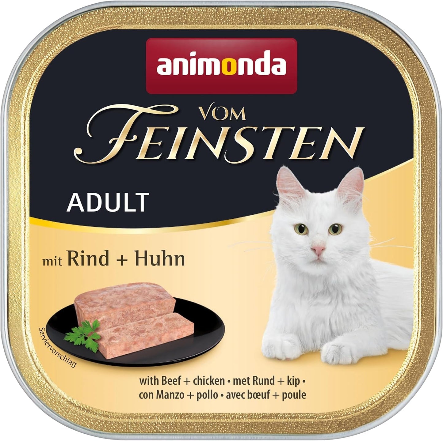 animonda Vom Feinsten Våtfoder för vuxna katter, kycklingvariant, 6 x 100 g