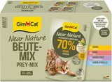 GimCat Near Nature Trial Mix 12-pack - Våtkornsfritt foder för katter från 7 månader med ett lämpligt och bytesspecifikt recept - 12 påsar (12 x 85g)