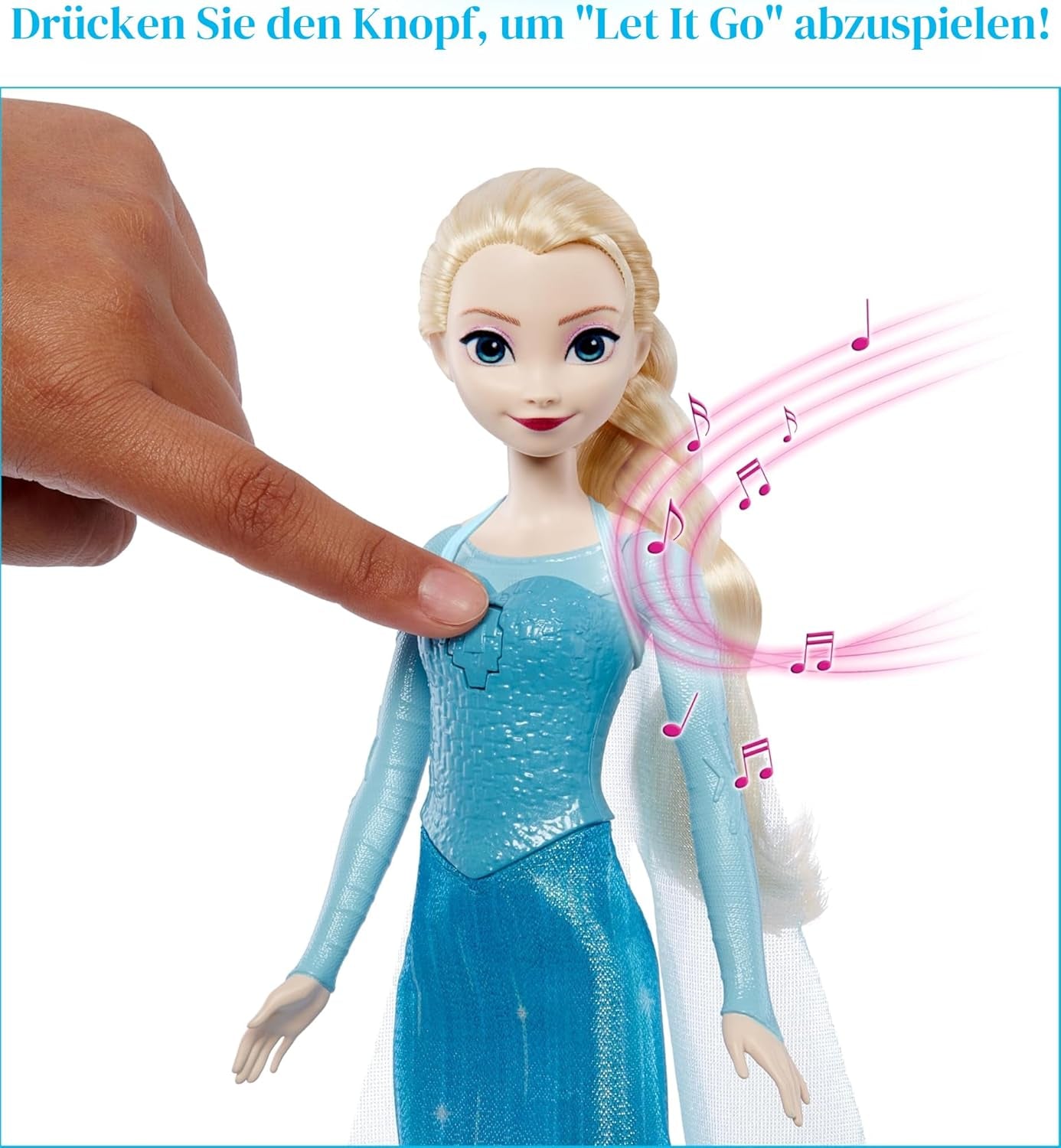 Mattel Disney Frozen Toys Elsa Singing Doll in Iconic Outfit Sings Let It Go från Disney Frozen Movie for Kids