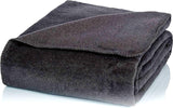 Glat mysig filt enkel vinröd filt 130X170 cm soffa, mjuk och varm ullfilt extra fluffig som en sofffilt sofffilt, gosig filt mysig filt, plysch soffpläde, U1B sängar och filtar Glat Uni antracit