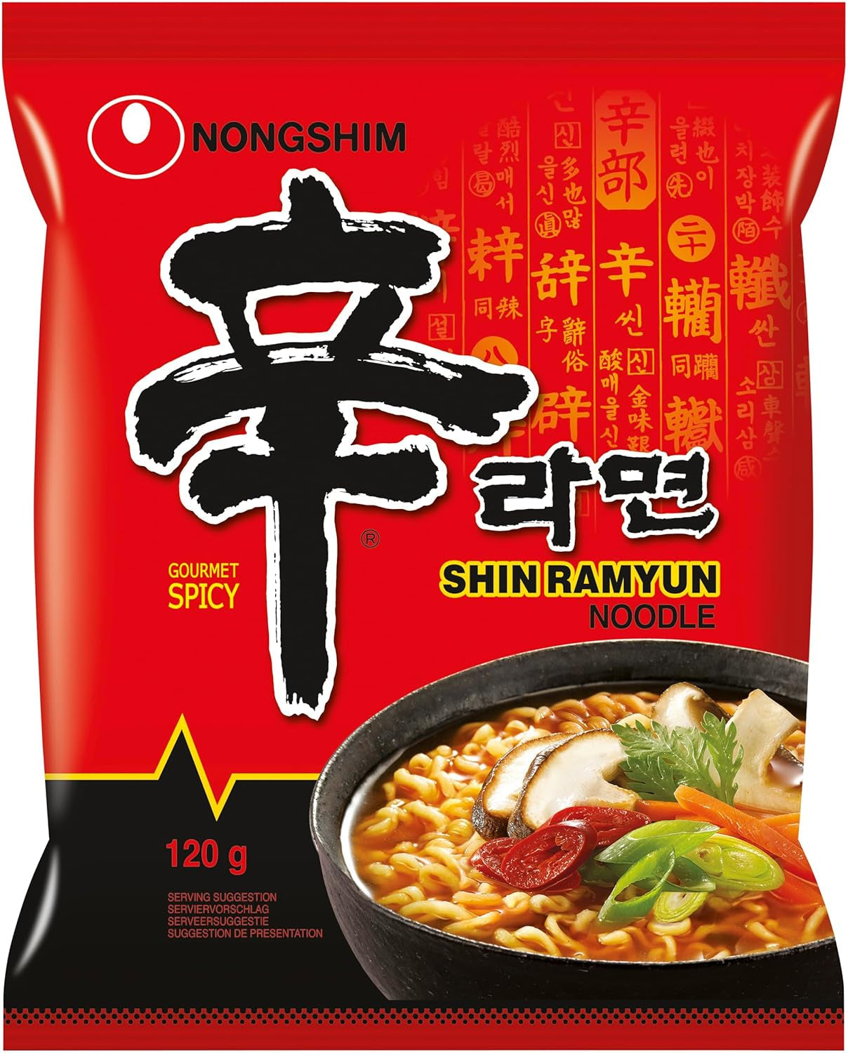 NONGSHIM - Shin Ramyun snabbnudlar - 6 x 120 gr - Multipack