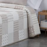 VIALMAN Colcha Bouti Ligera Överkast Sofia 21, polyester bomull, beige, Cama 150: 250 X 270 Cm Sängar och filtar Besuche den VIALMAN-Store