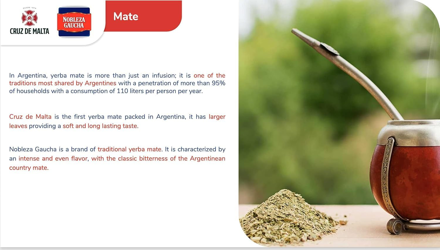 Argentinskt mate-te med bitar av stjälkar, 1 kg.