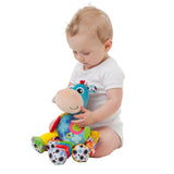 Playgro Clip Clop Sensory Garden Activity Present Pack - Sensorisk trädgårdsleksak för bebisar från 0 månader - Interaktiv leksak med skallror, bitring och barnvagnsvän - 4 stycken
