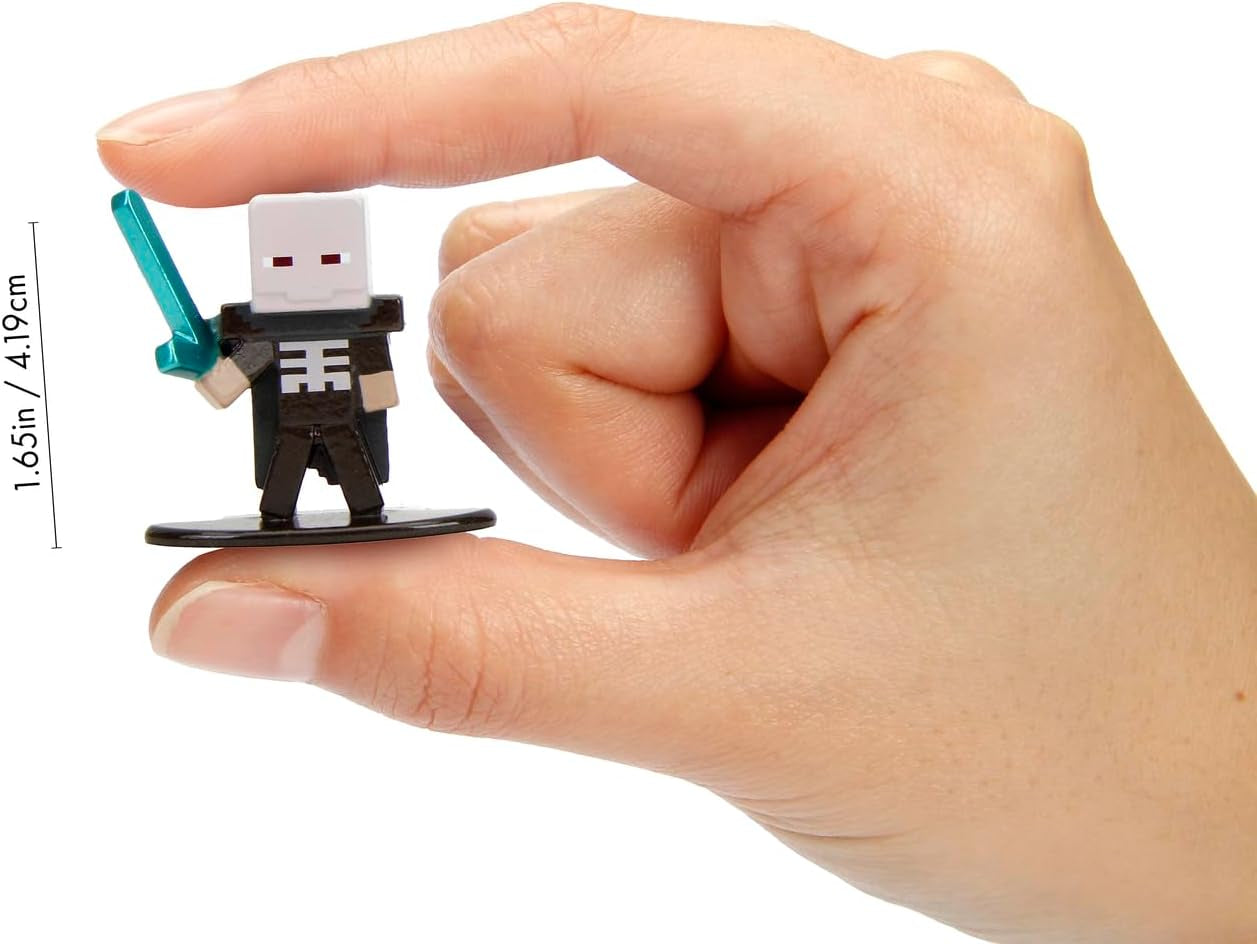 Jada Toys - Minecraft Blind Pack Nanofigs, Wave 2, Minecraft Legends Nano Metal Samlarfigur, Olika modeller, 4 Cm, Ålder 3+, Svarta Actionfigurer Naty Shop