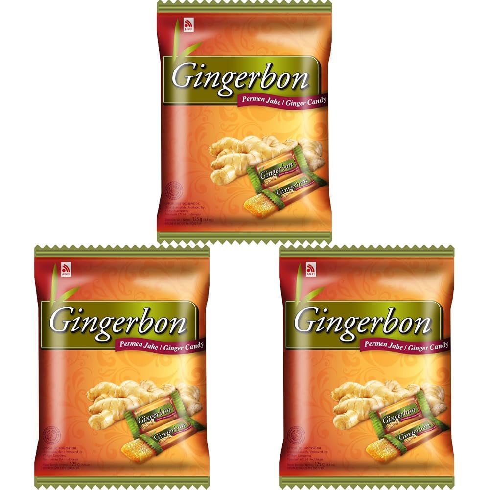 Ingefärsgodis - (1 x 125 g) (paket med 3)