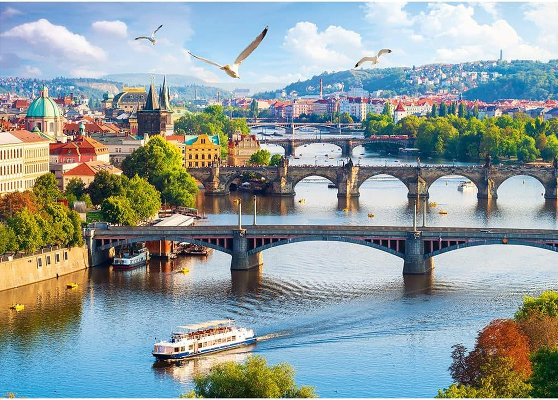 Trefl, Pussel, Prag, Tjeckien, 500 bitar, Premium kvalitet, För vuxna och barn över 10 år Puzzle Naty Shop