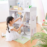 Teamson Kids Olivias Little World Giant dockhus med 16 docktillbehör, dockhus i trä med möbler, 3 våningar, dockhus för barn för 12 tum/30 cm dockor, ålder 3 år+ Naty Shop dockhus