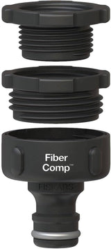 Fiskars krananslutning, för kranar, Ø 21mm (G 1/2"), FiberComp, universell storlek, 10g, svart/orange, 1027053