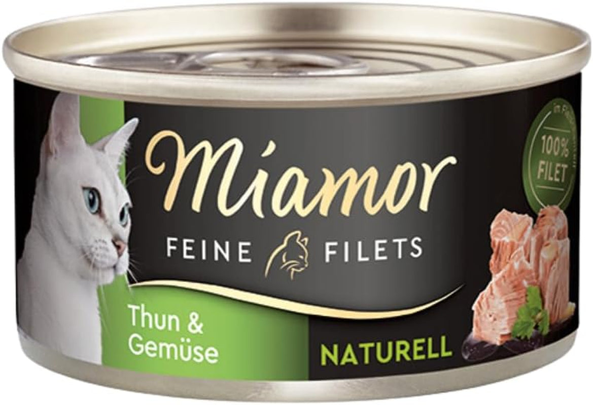 - Fina naturliga filéer | Våtfoder för vuxna katter med filébitar i egen juice. Kompletterande mat med låg fetthalt, konserverad, utan konstgjorda tillsatser | 24 x 80g Tonfisk och grönsaker