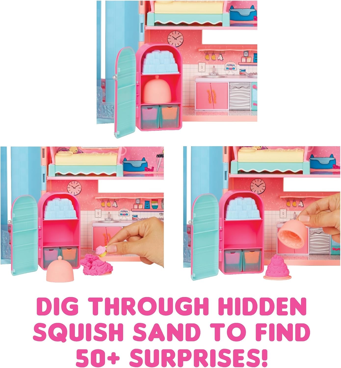LOL Överraskning! Magic House med Squish Sand och Diva Samlardocka - Lekset med Samlardocka, Squish Sand, överraskningar och tillbehör - Perfekt för tjejer från 4 år och uppåt