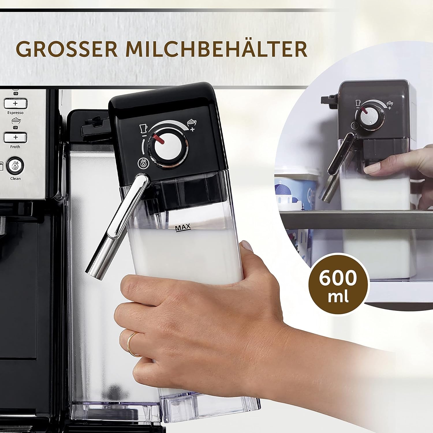 Espresso Breville Prima Latte II | Latte och cappuccinomaskin | Professionell pump med 15 bar och mjölkskummare | Silver [VCF108X]