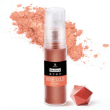DecoRom, ätbart glitter, pulver, 10 gram Glitter Naty Shop Roségold