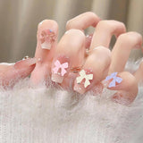 500 st 3D Nägel Charm Schleifen Charms Nägel Nail Art Charms Schleife Nagel Charms Nägel Nail Art Schleifen Nageldekorationen Mit Aufnahmewerkzeug Für Frauen Und Mädchen Nagel-Diy-Zubehör